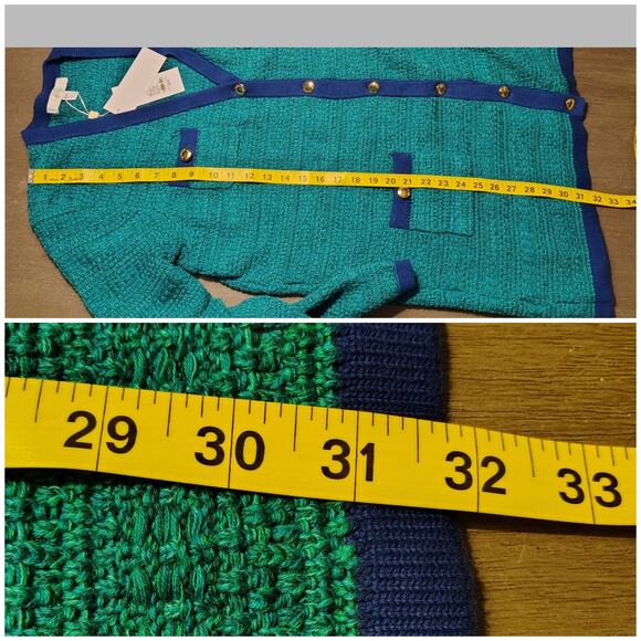 Lilly Pulitzer Tannery Sweater (Sweater Only) Cardigan Green Blue Size XL NEW - Picture 8 of 16
